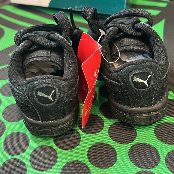 Puma Suede Classic Black Mono silver Infant Children’s Size 5C US new in box - Picture 6 of 9